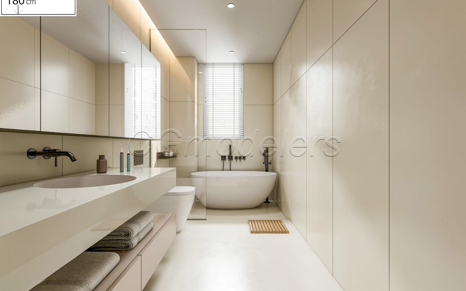Modernes Badezimmer 3D-Modell | SketchUp + Enscape-kompatibel Vollständige Beleuchtung + PBR-Materialien 16