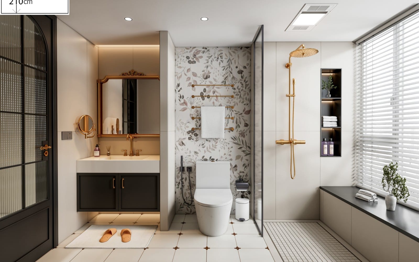 SketchUp + Enscape Bathroom Scene 56 | Render Ready 3D Model | PBR & Lighting