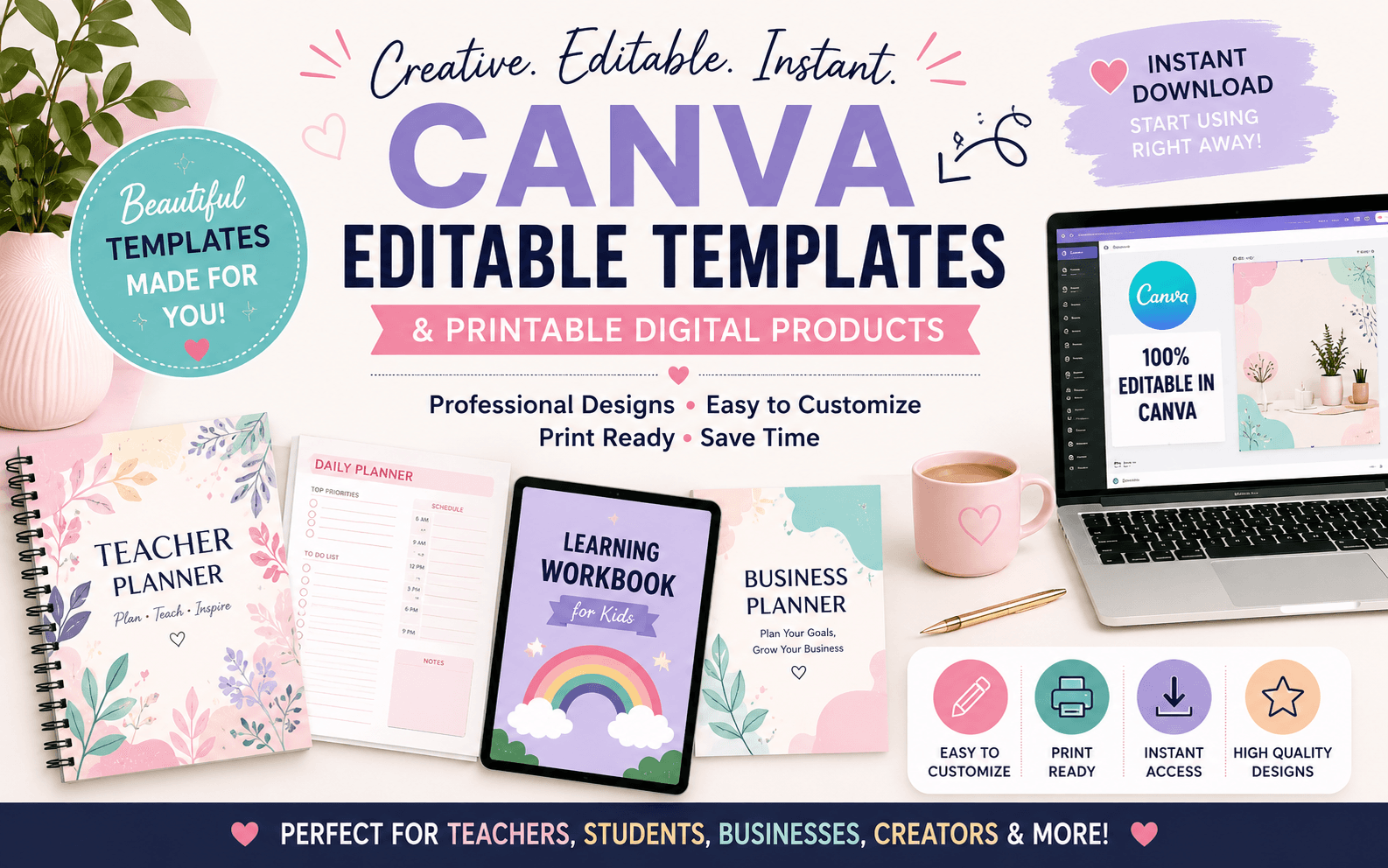 Discover Creative Canva Editable Templates & Printable Digital Products