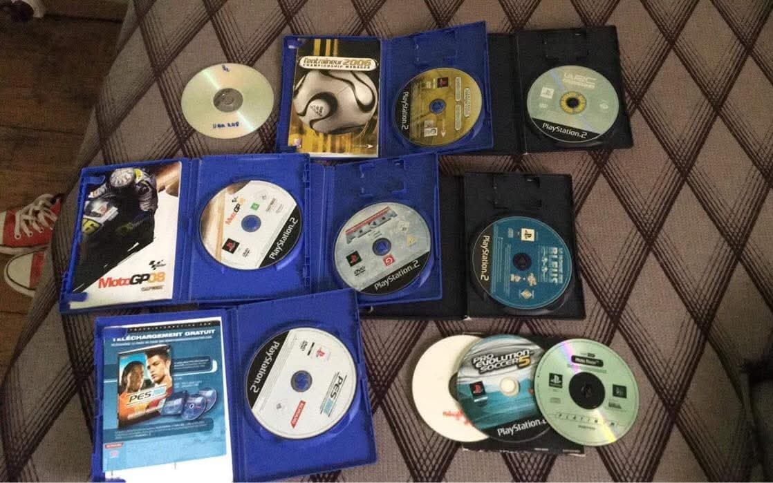 Full PS2 Slim Bundle - 12 Games + 2 Controllers + Memory Card