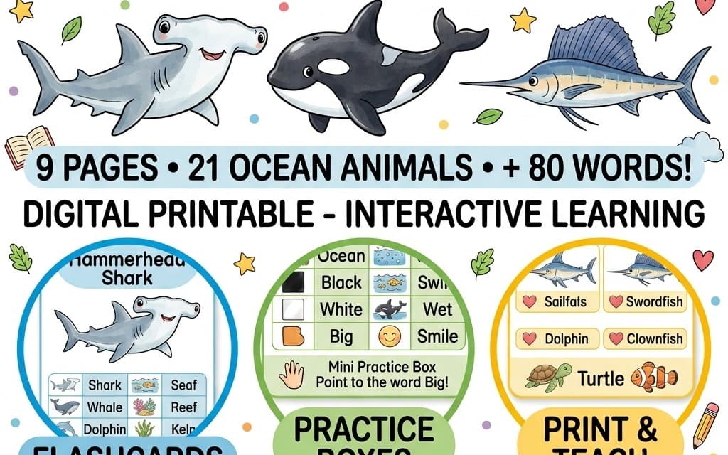 Learning About Ocean Life | Animal Flashcards & Interactive Practice