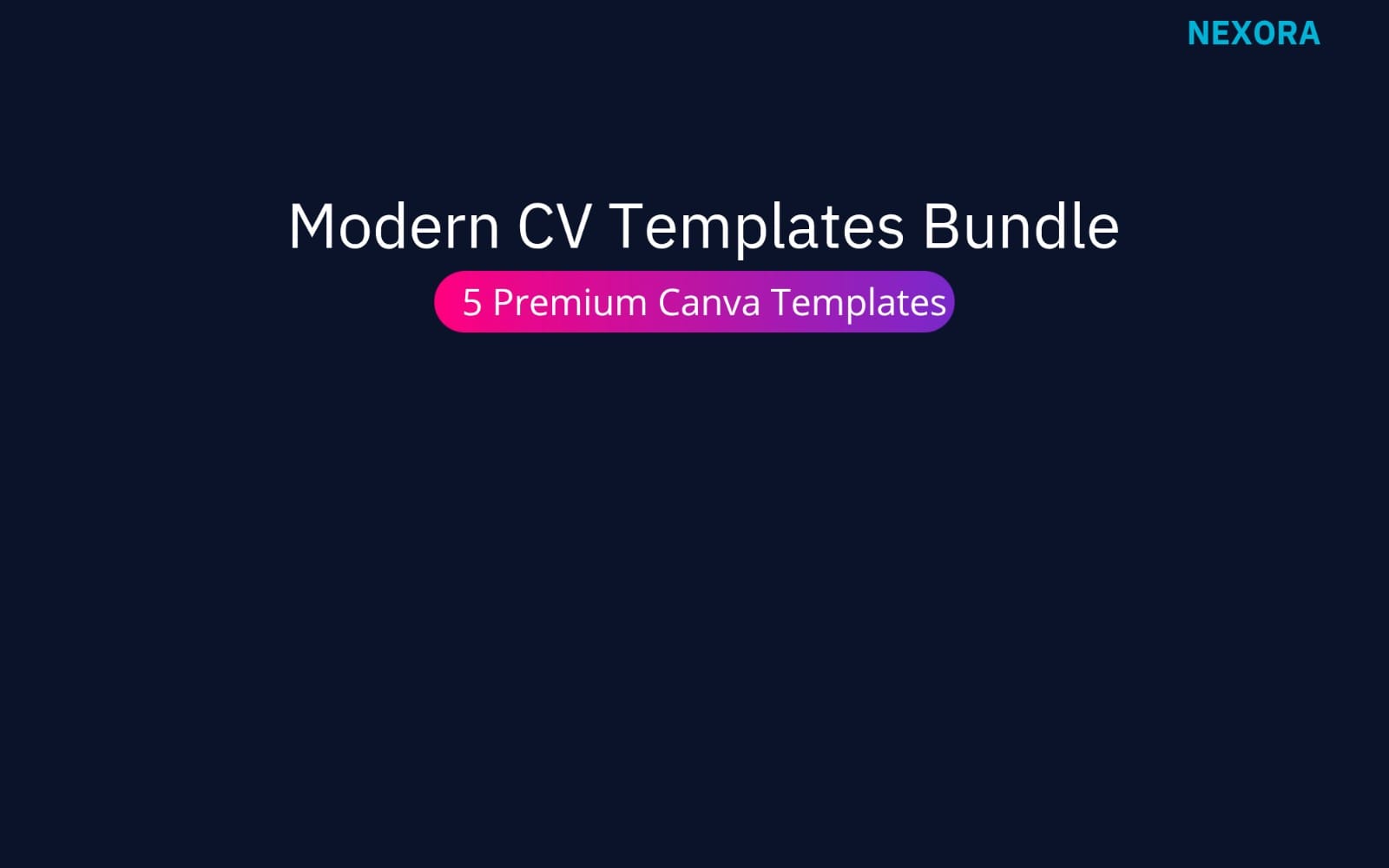 Modern CV Templates Bundle - 5 Premium Canva Templates (English Version)