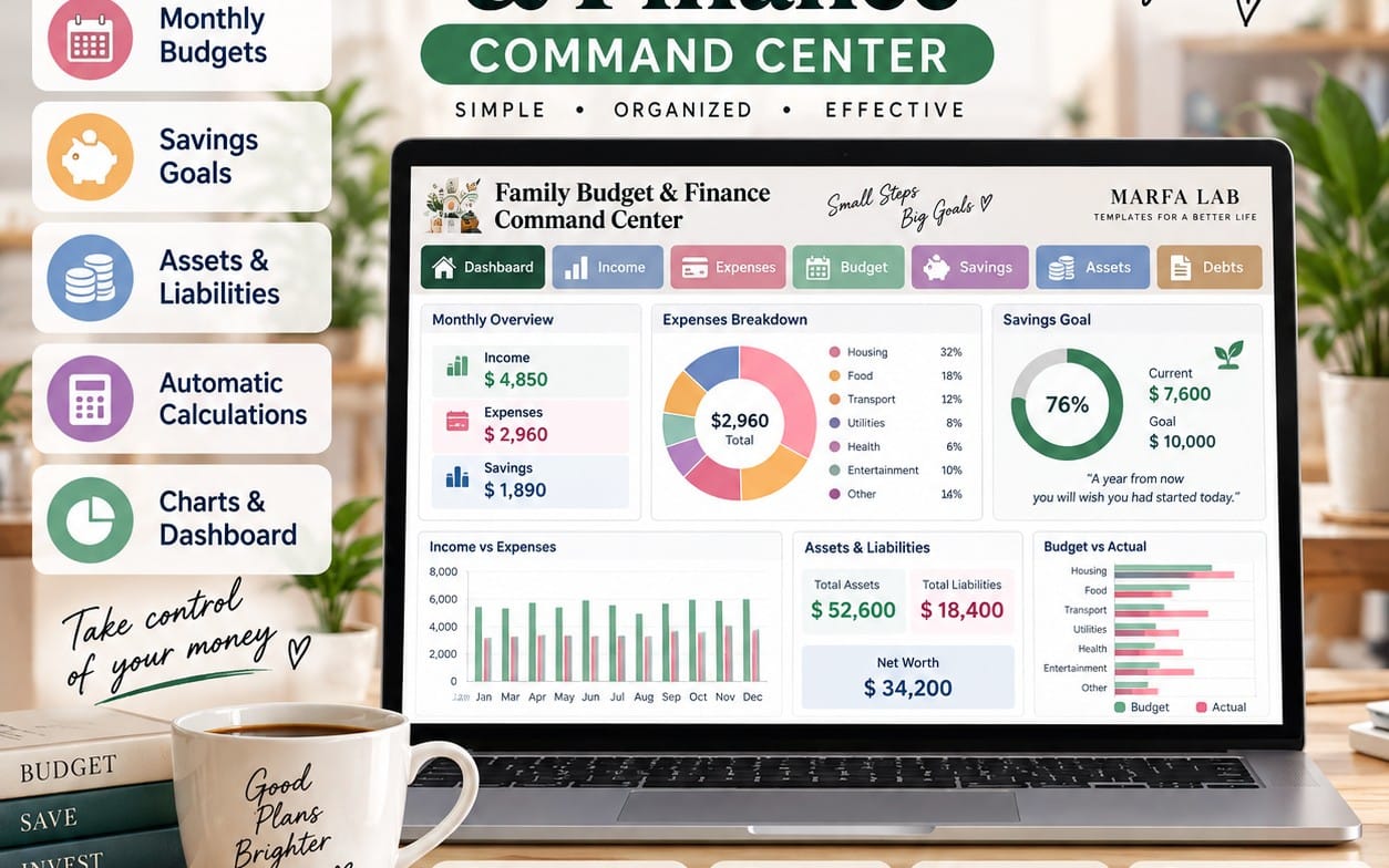 Family Budget & Finance Command Center