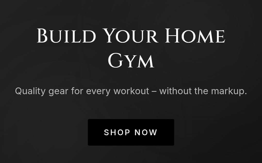 Business storefront landing page template for gym, Next.js and Supabase, with hero text and Shop Now button
