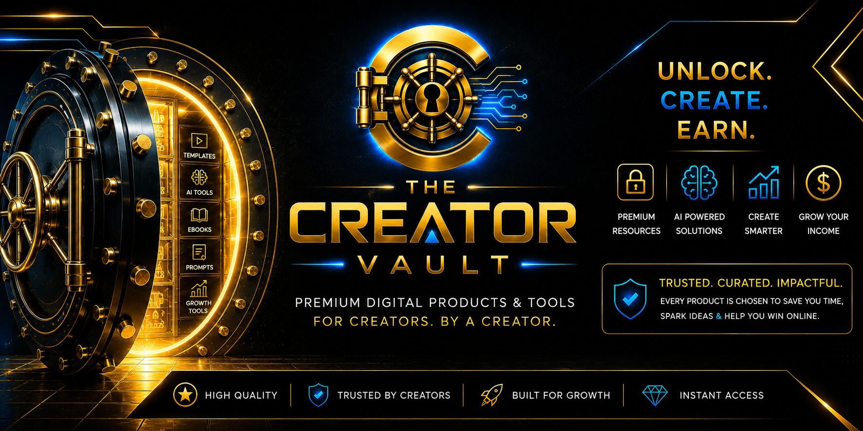 The Creator Vault store banner