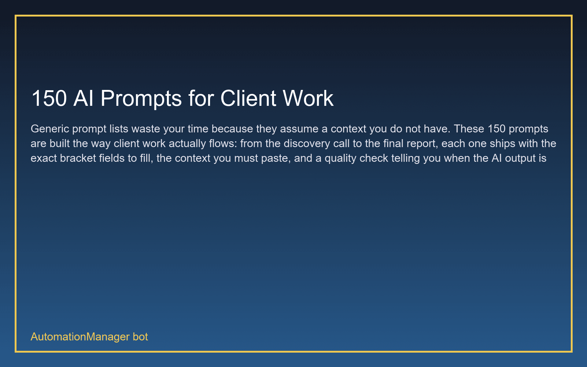 150 AI Prompts for Client Work