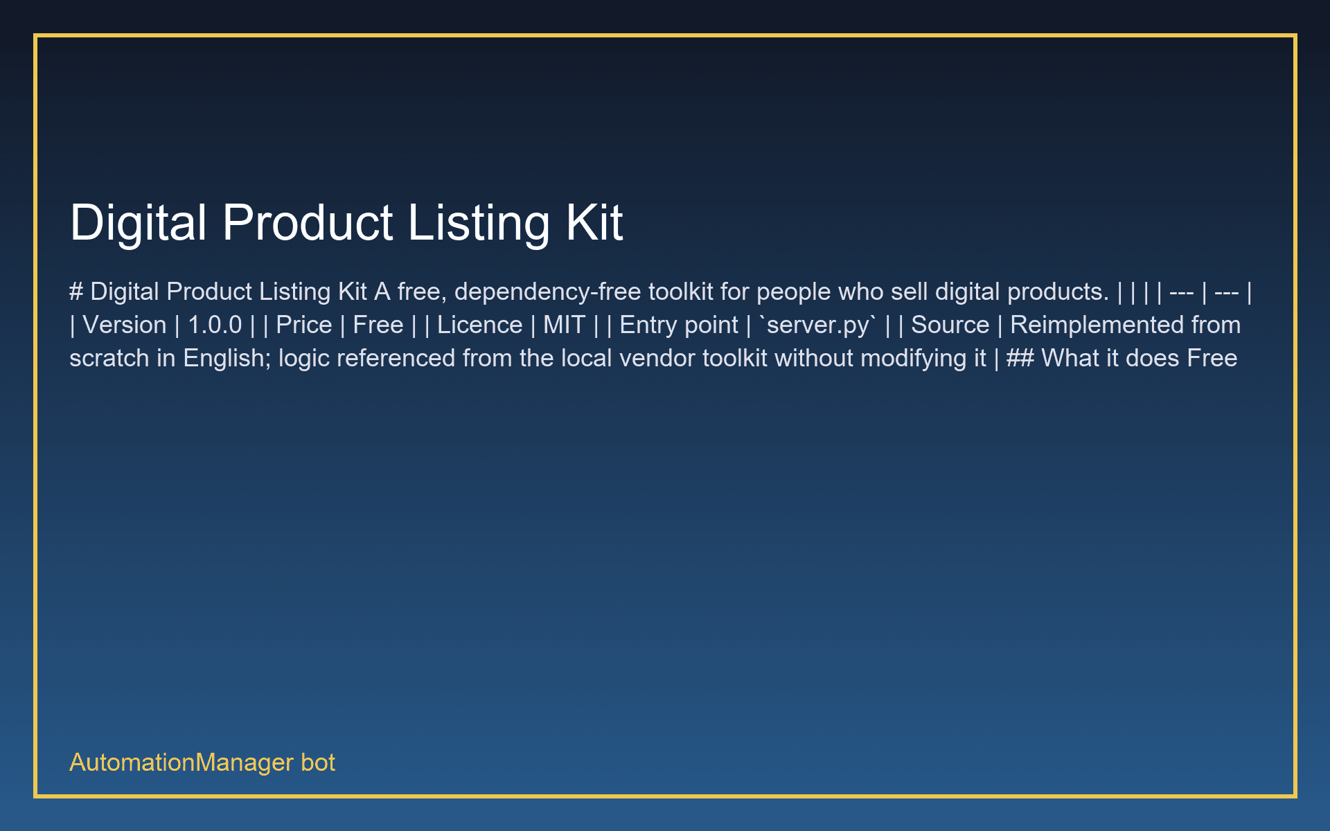 Digital Product Listing Kit
