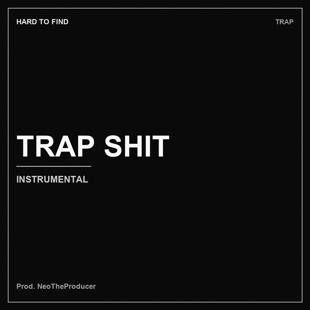 Monochrome HARD TO FIND cover for Trap Shit