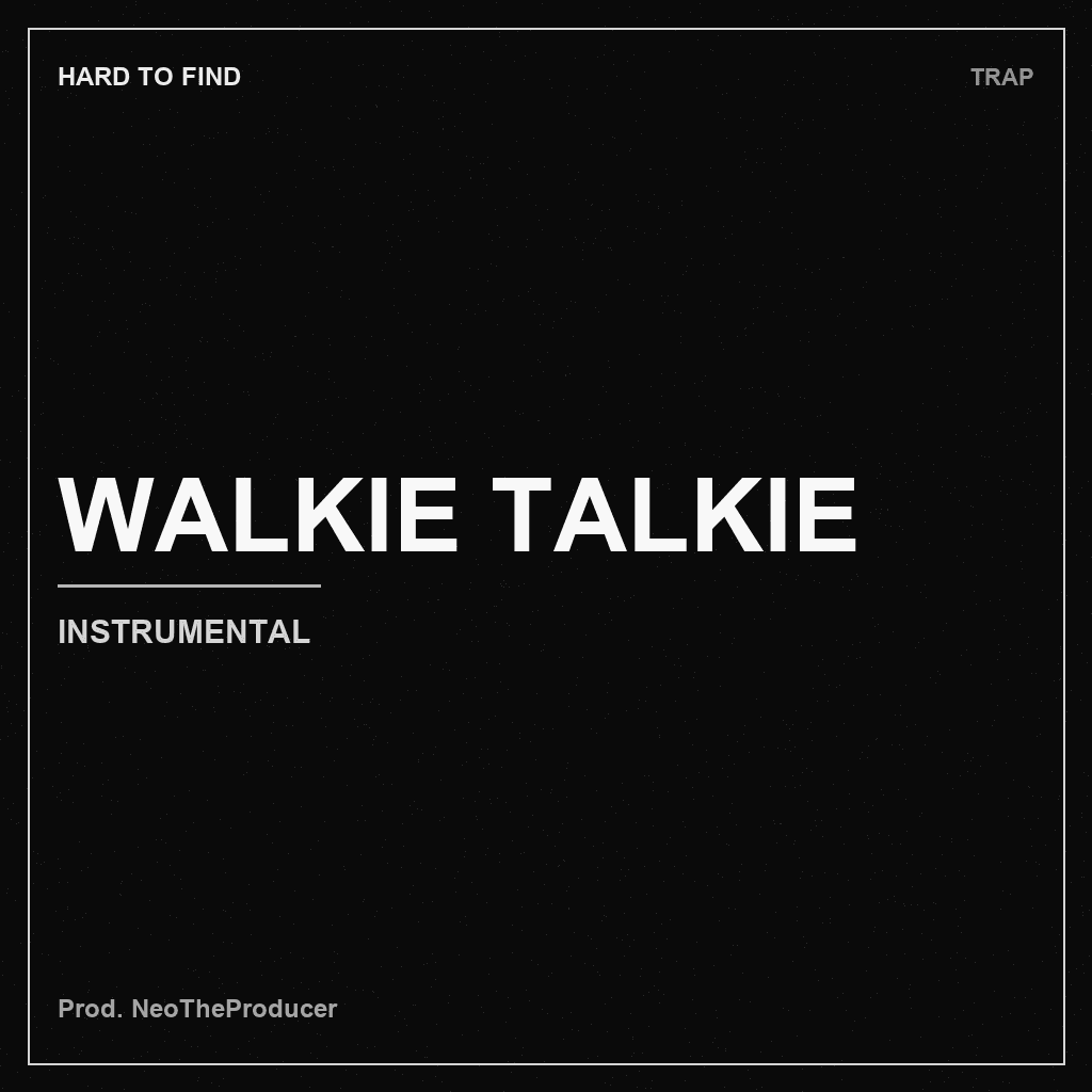 Monochrome HARD TO FIND cover for Walkie Talkie