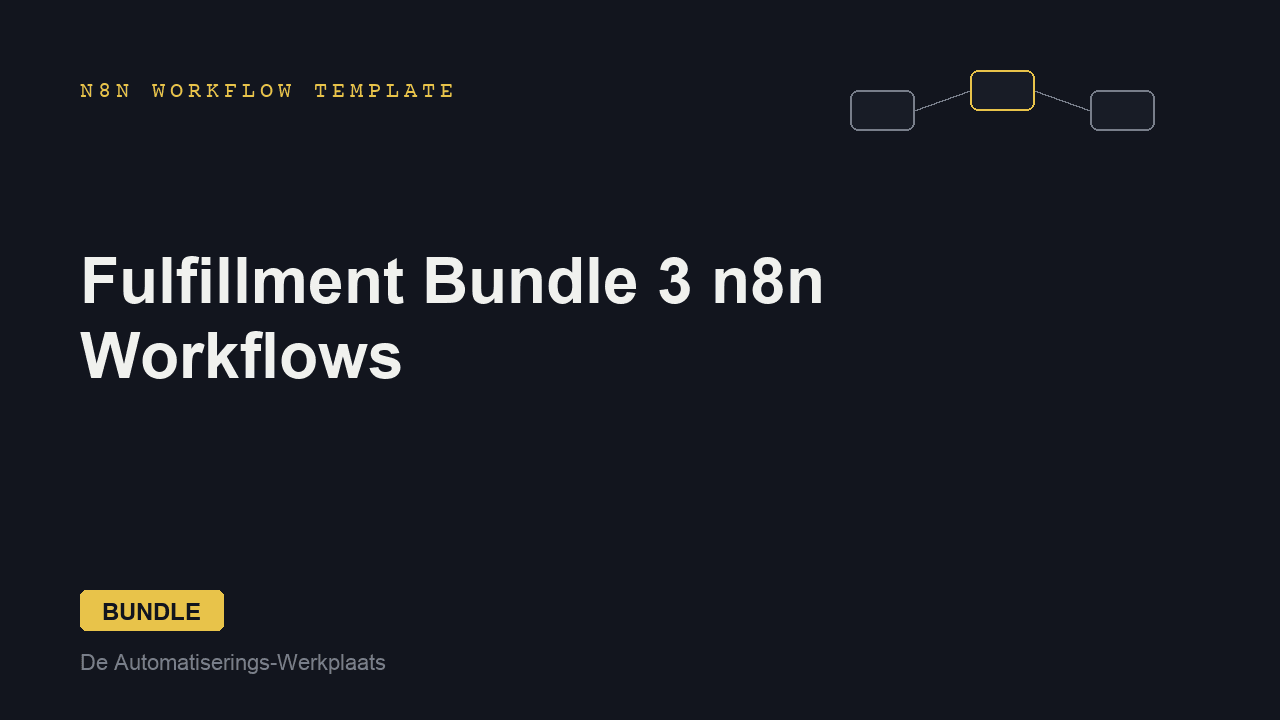 Fulfillment Bundle: 3 n8n Workflows (Shipping Labels + Invoicing)