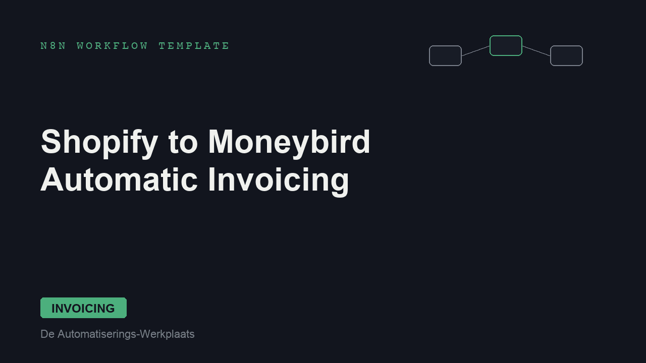 Shopify to Moneybird: Automatic Invoicing (n8n workflow)