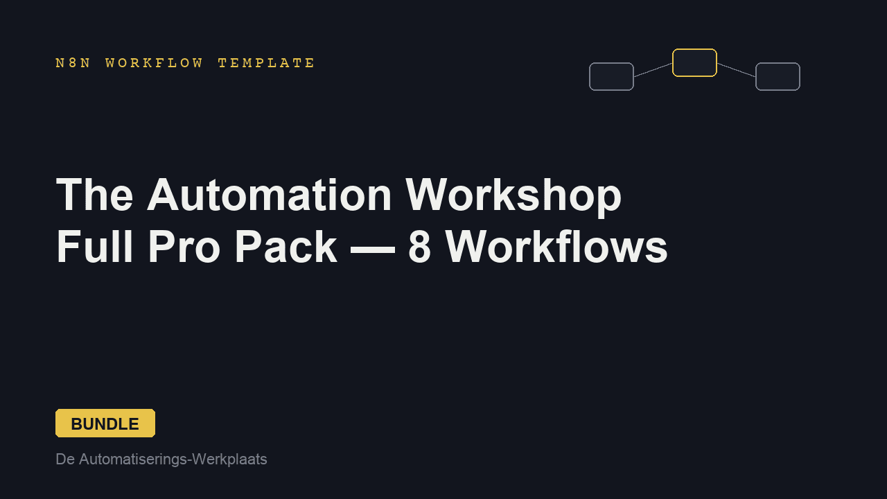 The Automation Workshop: Full Pro Pack (8 n8n Workflows)
