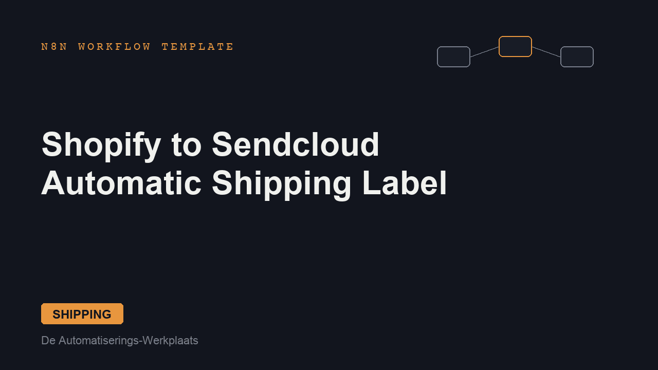 Shopify to Sendcloud: Automatic Shipping Label (n8n workflow)