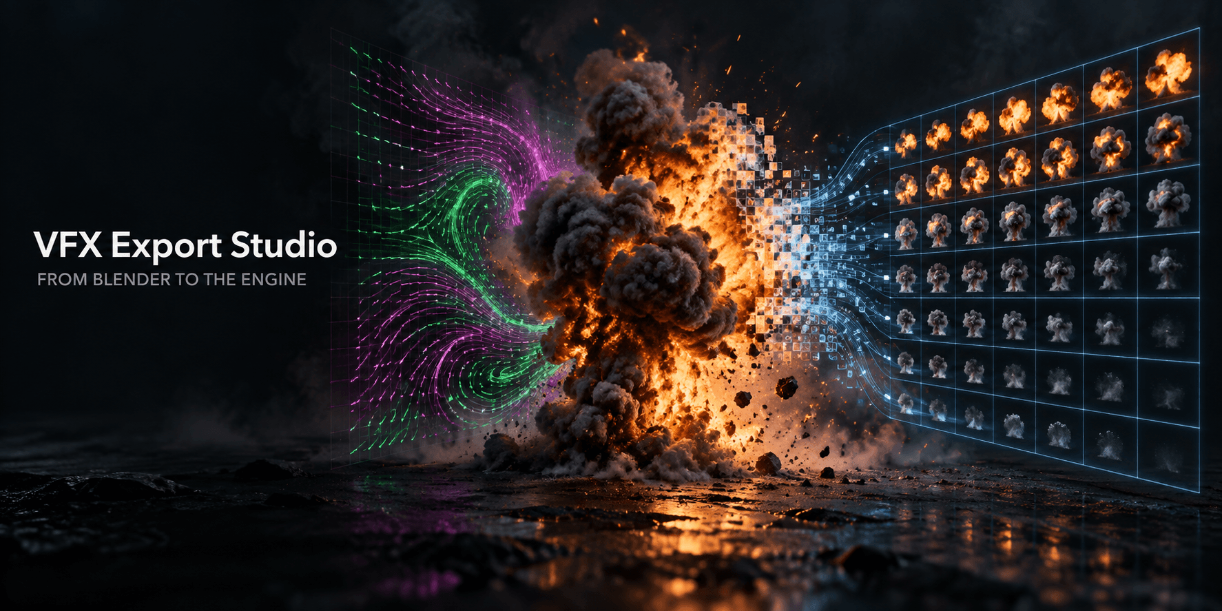 VFX Export Studio — Real-Time VFX Textures from Blender (Unity & Unreal)