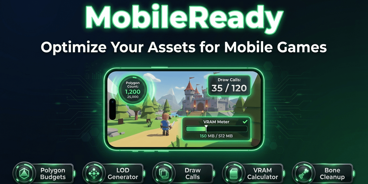 Mobile Ready — One-Click Mobile Game Asset Optimizer for Blender