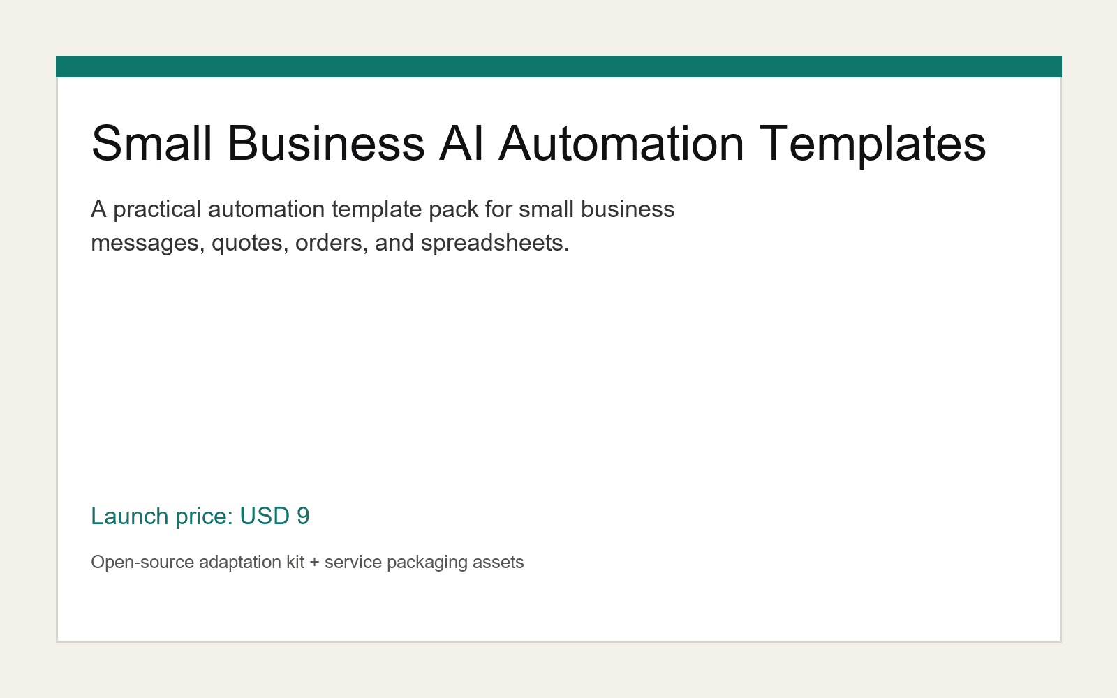 Small Business AI Automation Templates
