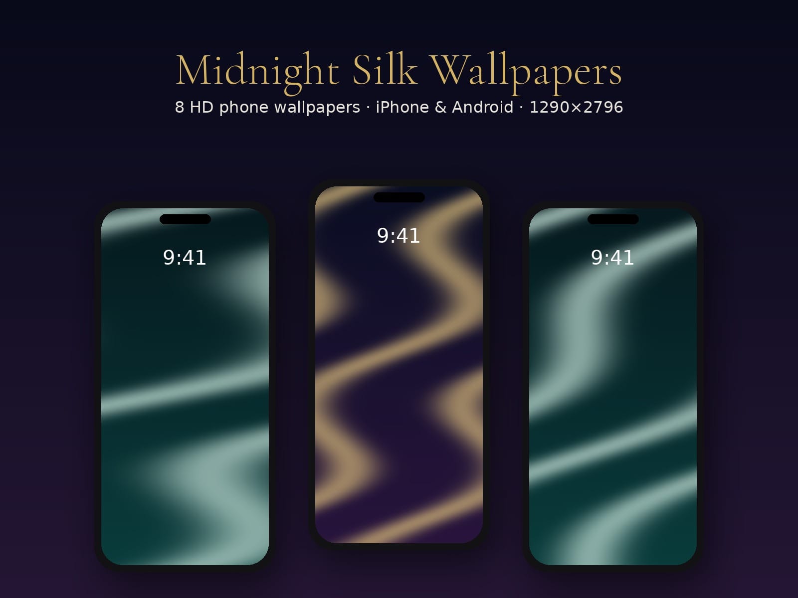 Luxury Midnight Silk Phone Wallpapers - 8 HD Dark Aesthetic iPhone & Android Lock Screen Backgrounds