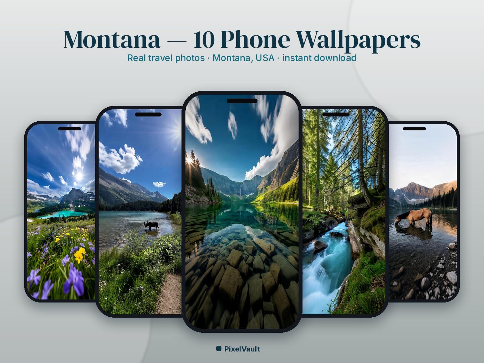 Montana Phone Wallpaper Pack — 10 Real Travel Photos | Aesthetic iPhone & Android Lock Screen — preview 1
