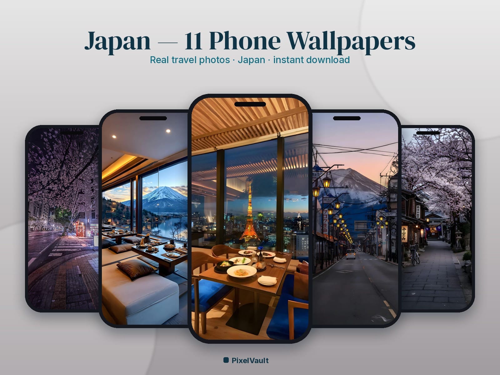 Japan Phone Wallpaper Pack — 11 Real Travel Photos | Aesthetic iPhone & Android Lock Screen — preview 1