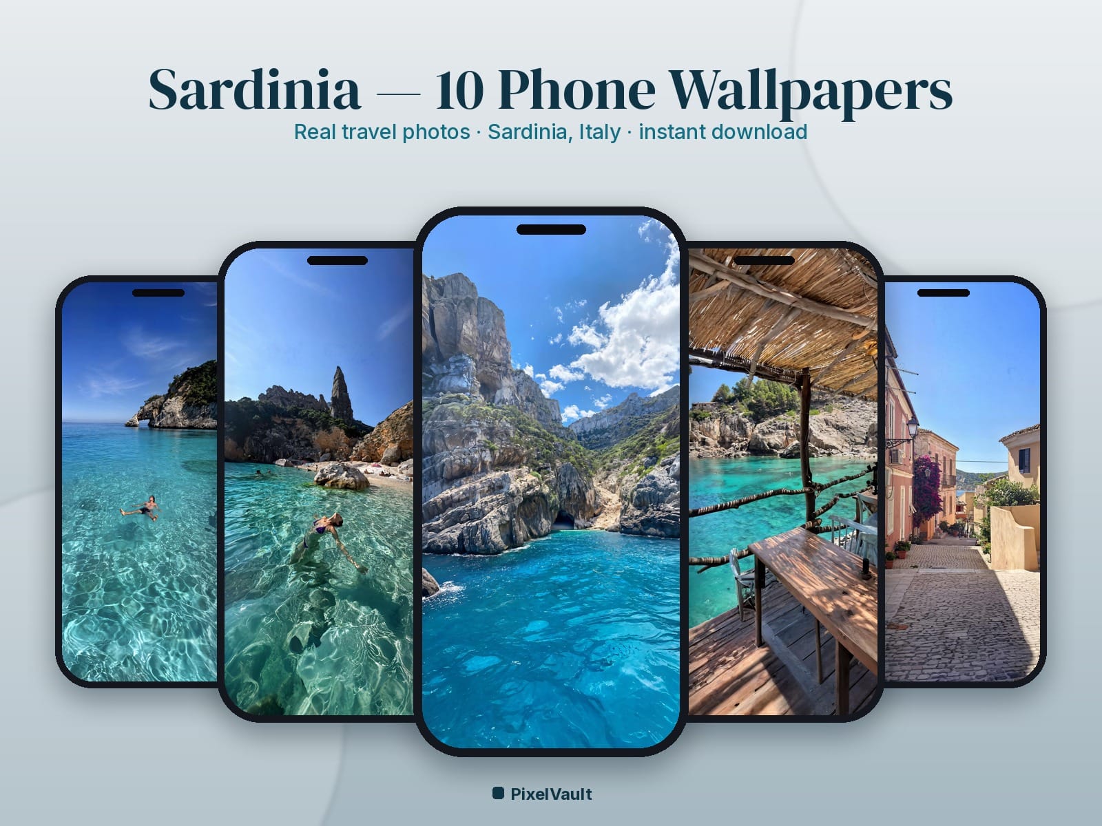 Sardinia Phone Wallpaper Pack — 10 Real Travel Photos | Aesthetic iPhone & Android Lock Screen — preview 1