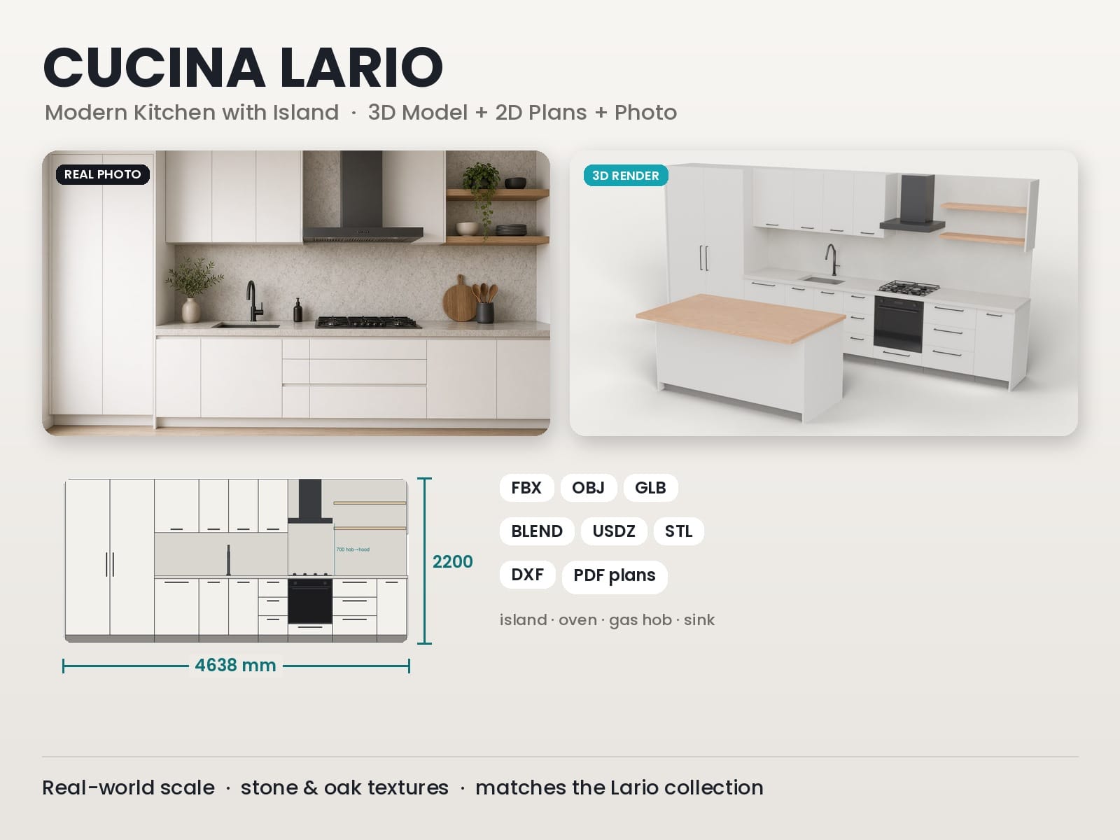 Cucina Lario kitchen 3D pack - cover