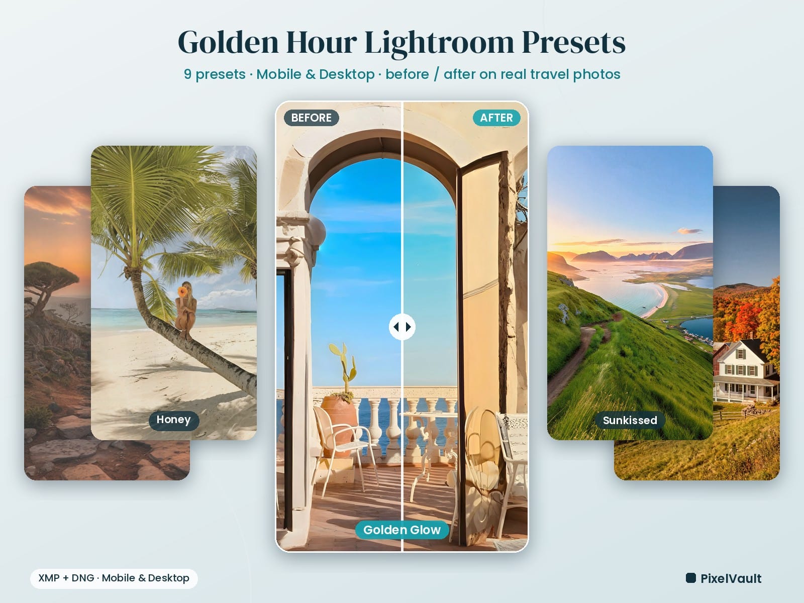 Golden Hour Lightroom presets - cover