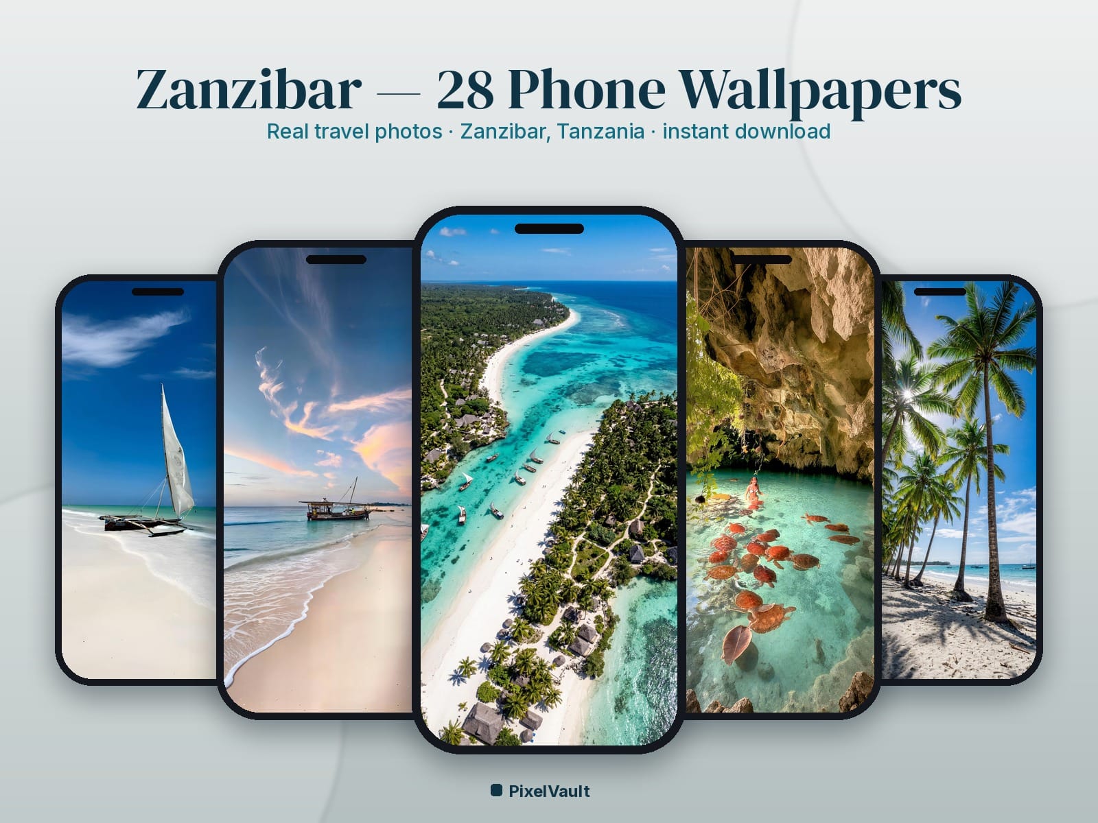 Zanzibar Phone Wallpaper Pack — 28 Real Travel Photos | Aesthetic iPhone & Android Lock Screen — preview 1