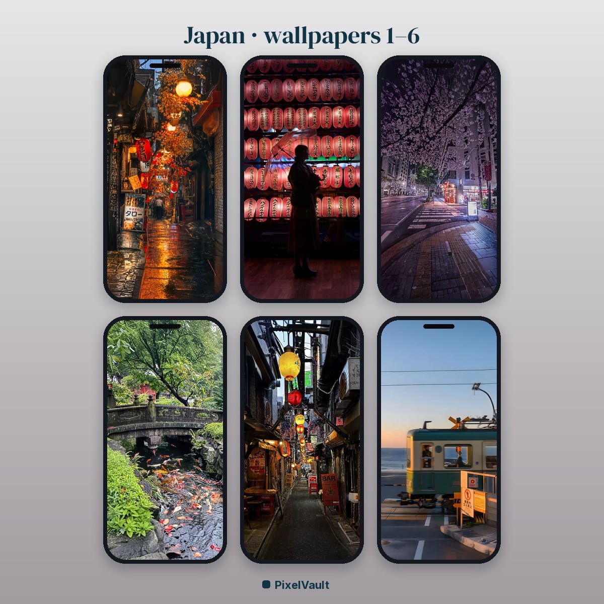 Japan Phone Wallpaper Pack — 11 Real Travel Photos | Aesthetic iPhone & Android Lock Screen