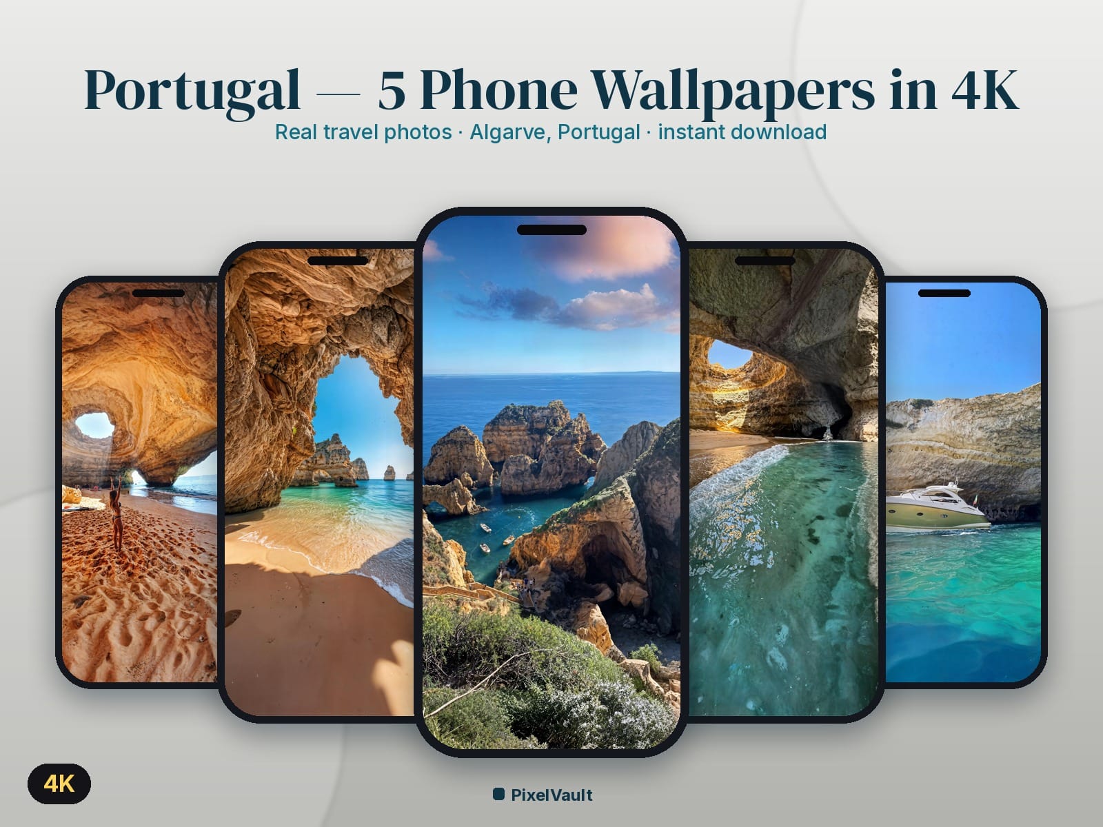 Portugal 4K Phone Wallpaper Pack — 5 Real Travel Photos | Aesthetic iPhone & Android Lock Screen — preview 1