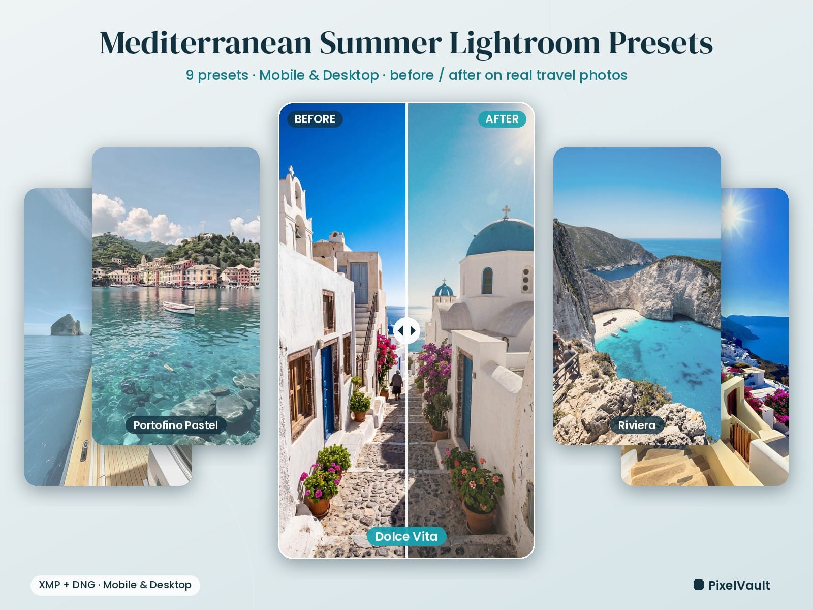 Mediterranean Lightroom presets - cover
