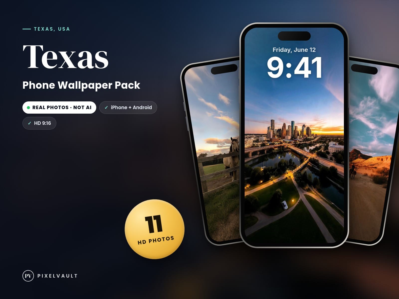 Texas Phone Wallpaper Pack — 11 Real Travel Photos | Aesthetic iPhone & Android cover (covers-v2)