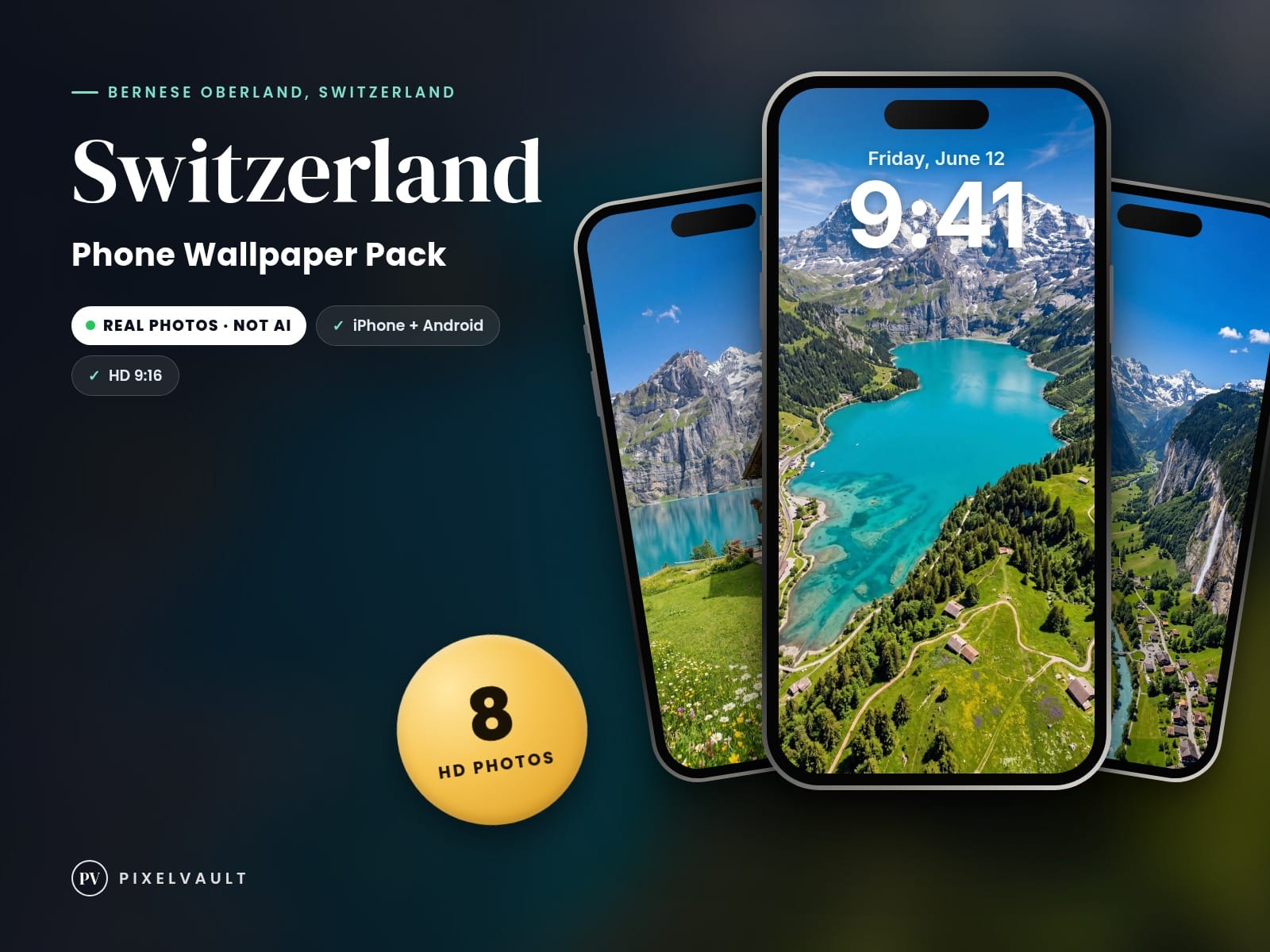 Switzerland Phone Wallpaper Pack — 8 Real Travel Photos | Aesthetic iPhone & And cover (covers-v2)