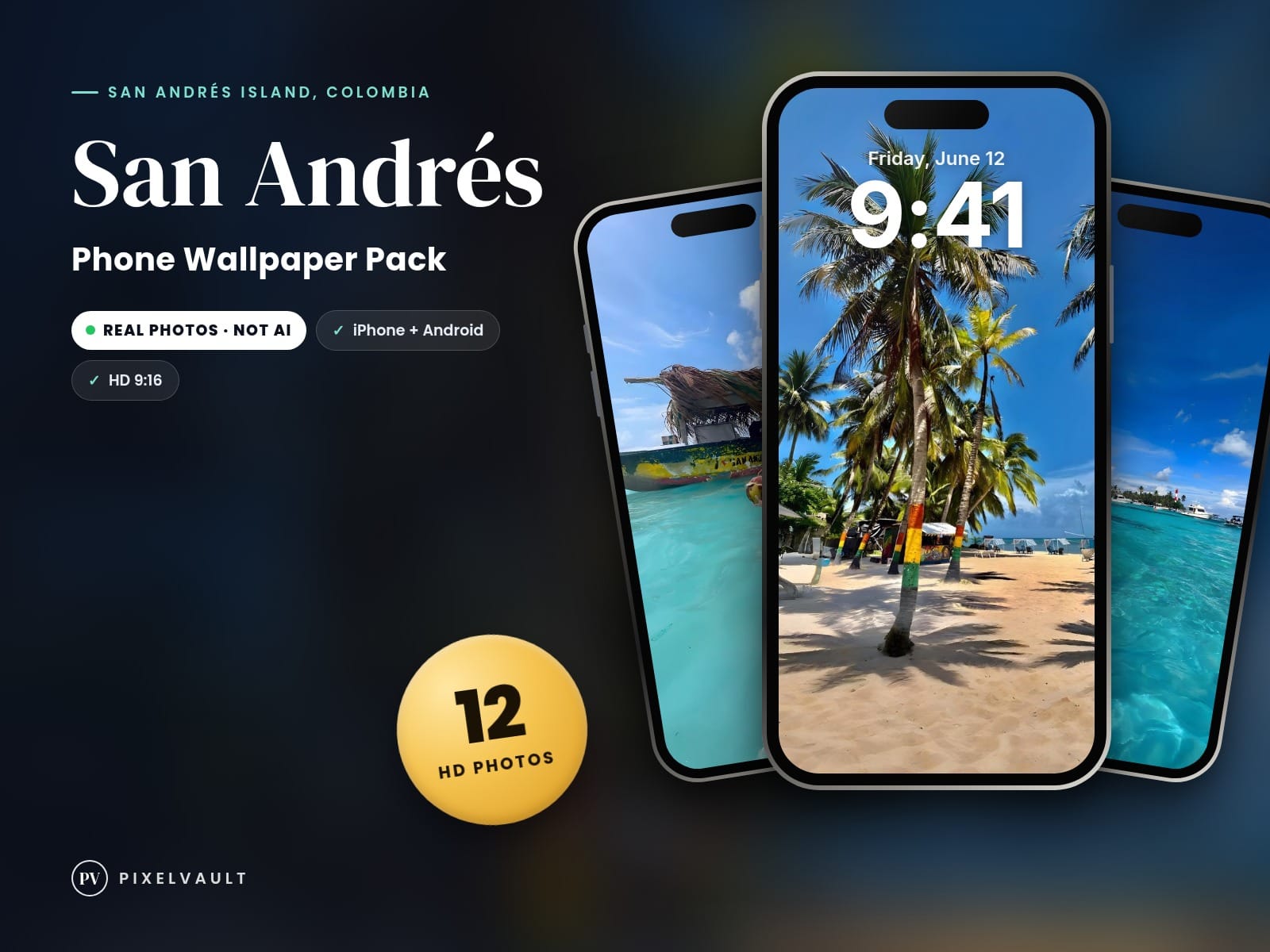 San Andrés Phone Wallpaper Pack — 12 Real Travel Photos | Aesthetic iPhone & And cover (covers-v2)
