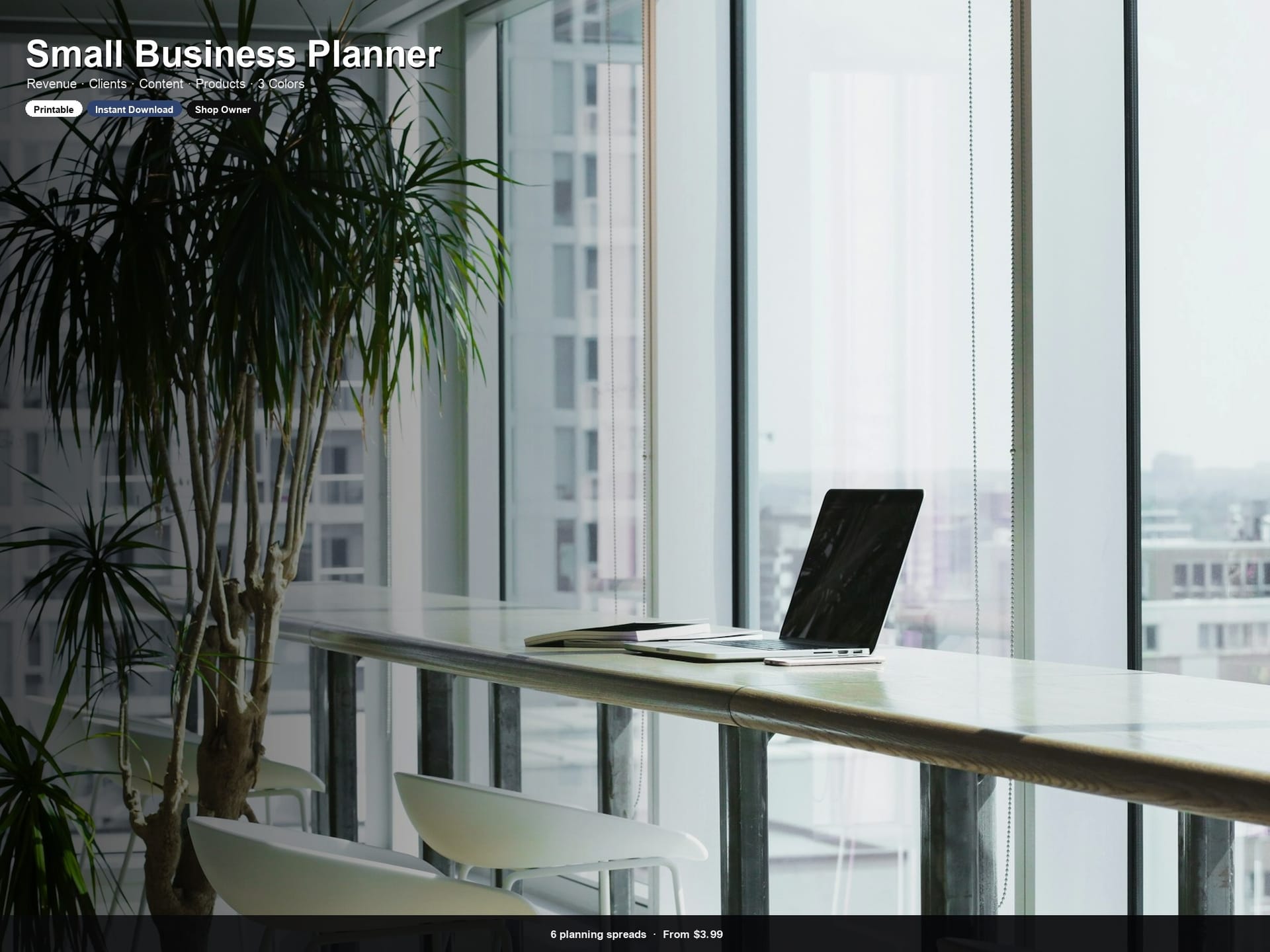 Small Business Planner PDF | Client Content Product Revenue Tracker | 3 Colors
