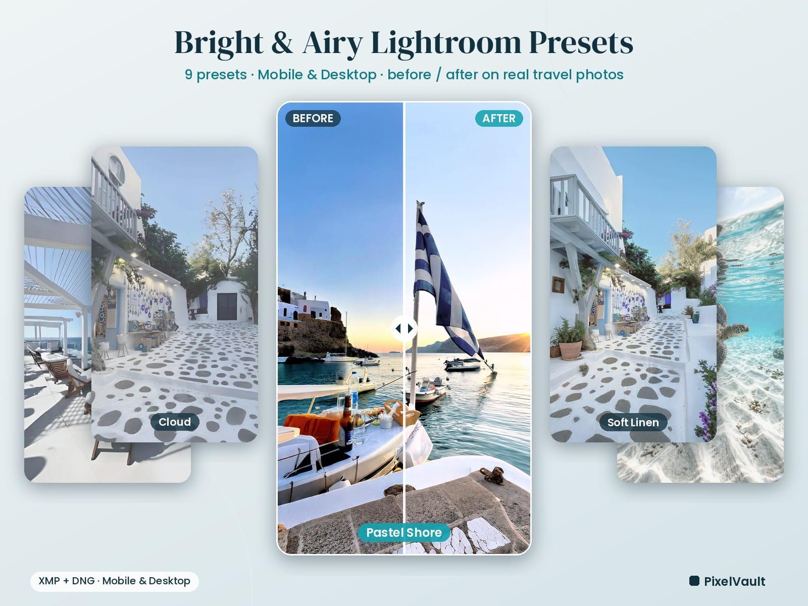 Bright & Airy Lightroom presets - cover