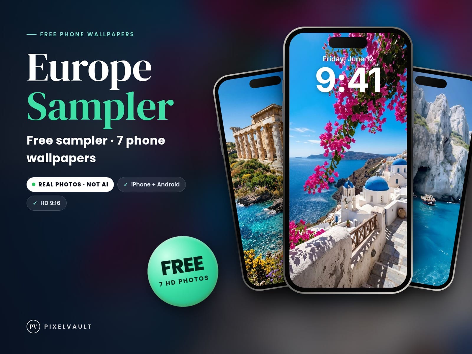 FREE Europe Phone Wallpapers — 7 Real Travel Photos Sampler | iPhone & Android L cover (covers-v2)
