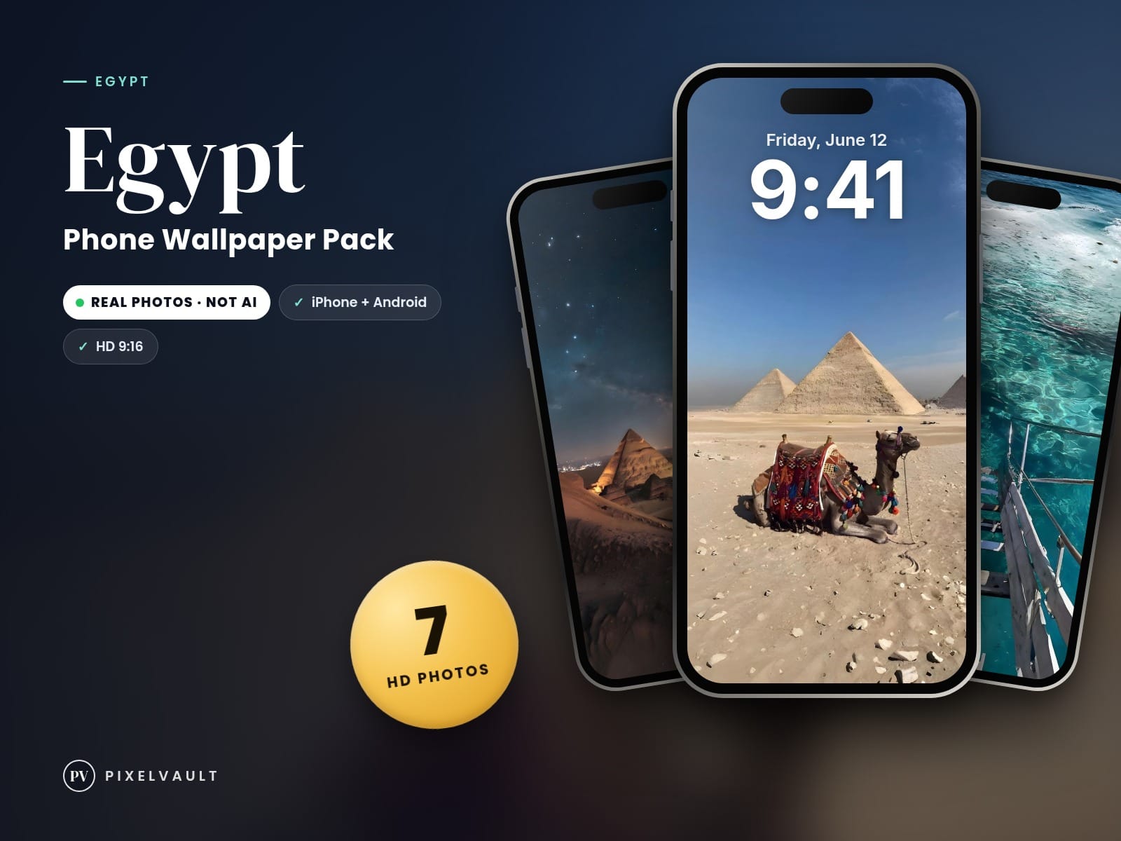 Egypt Phone Wallpaper Pack — 7 Real Travel Photos | Aesthetic iPhone & Android L cover (covers-v2)