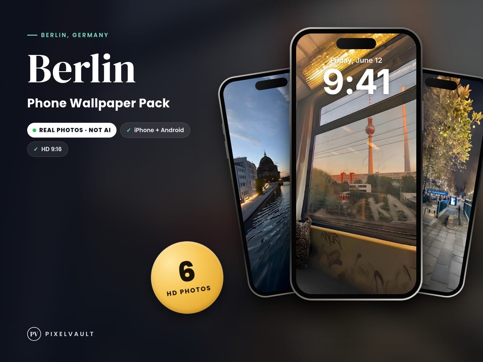 Berlin Phone Wallpaper Pack — 6 Real Travel Photos | Aesthetic iPhone & Android cover (covers-v2)
