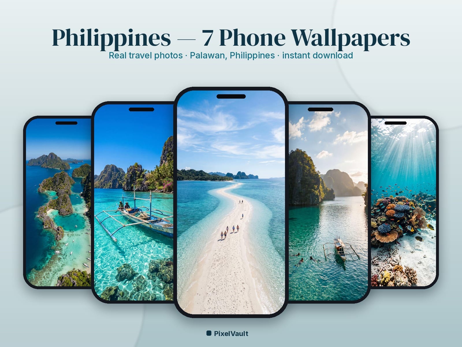 Philippines Phone Wallpaper Pack — 7 Real Travel Photos | Aesthetic iPhone & Android Lock Screen — preview 1