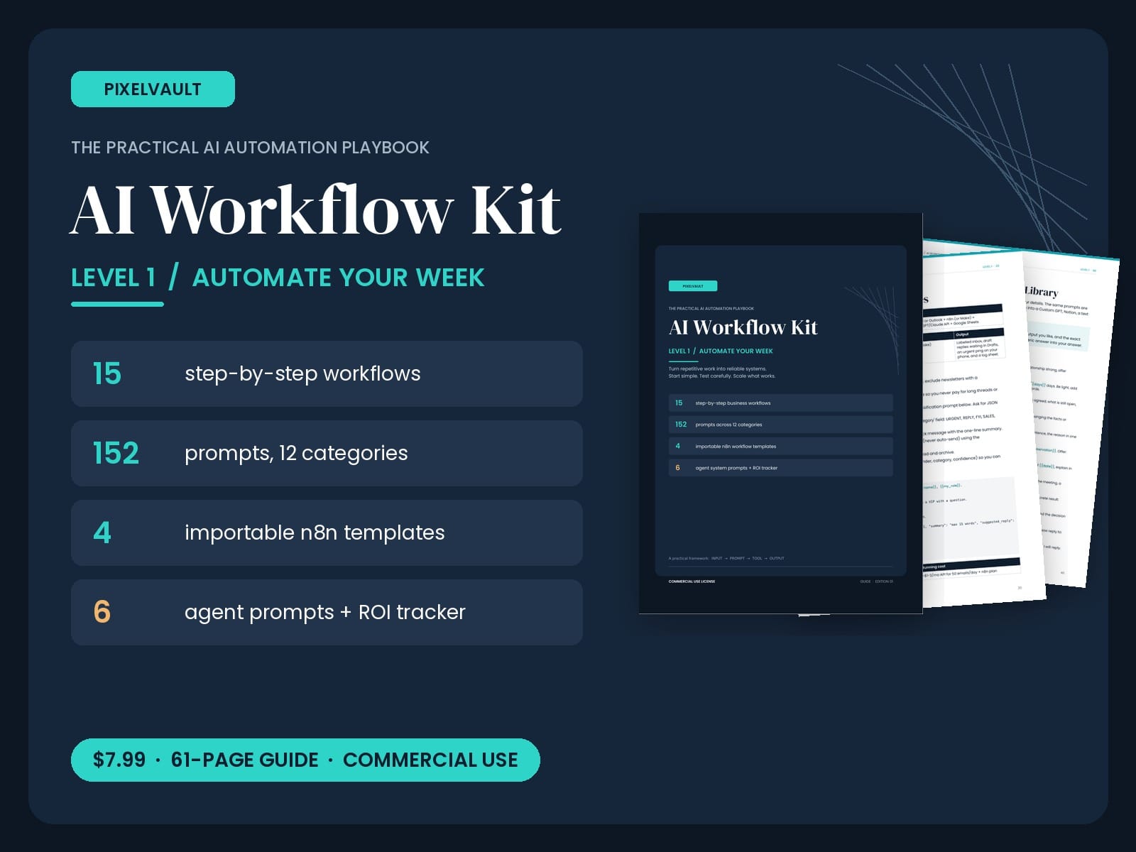 PixelVault AI Workflow Kit - cover