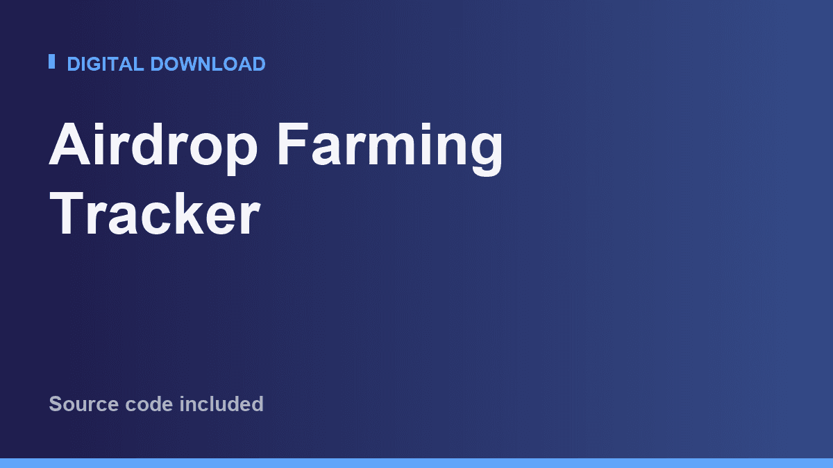 Airdrop Farming Tracker