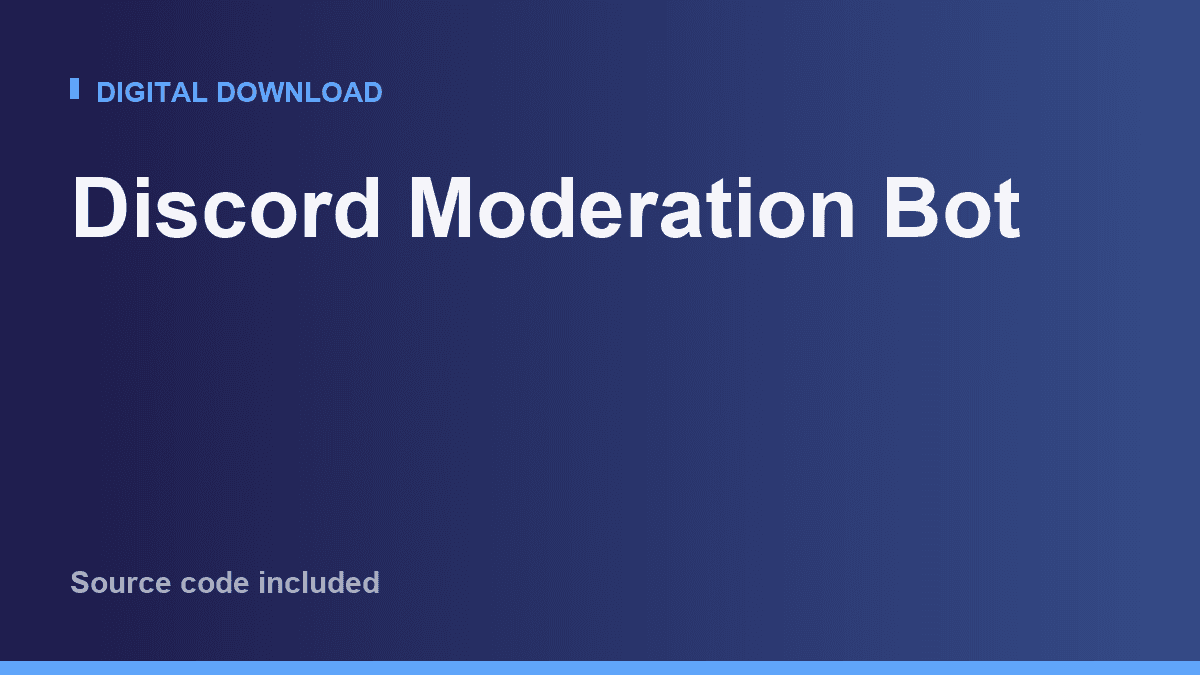 Discord Moderation Bot