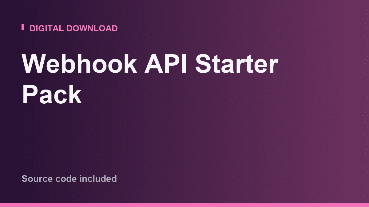 Webhook API Starter Pack
