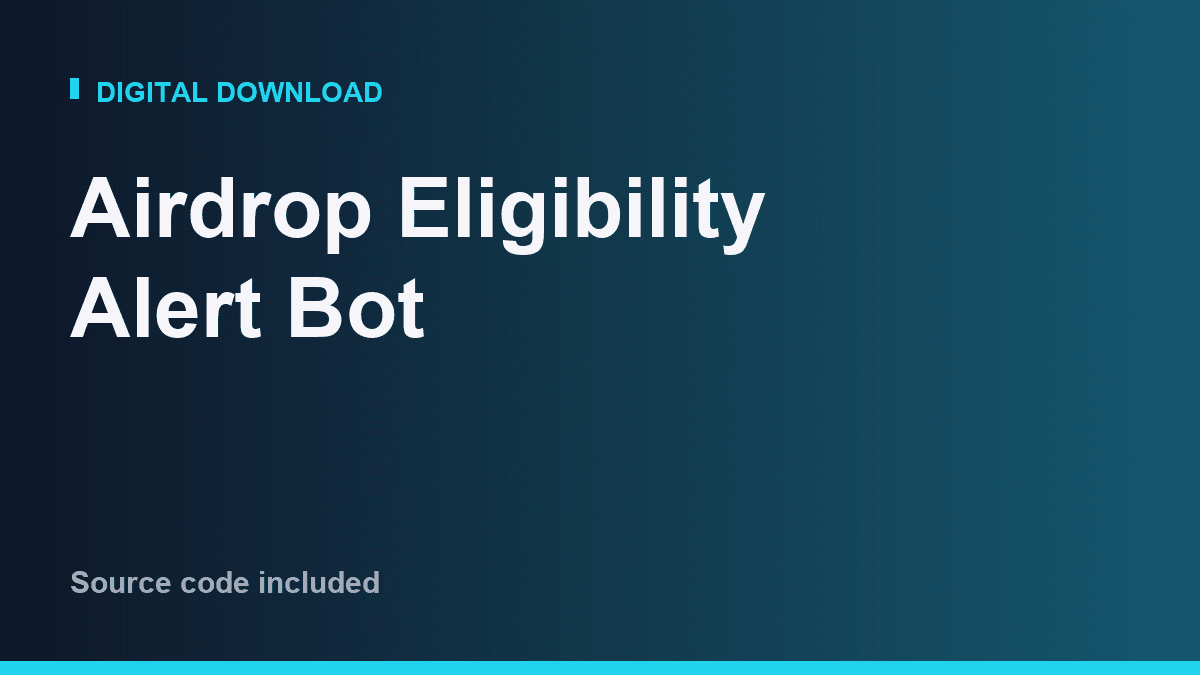 Airdrop Eligibility Alert Bot
