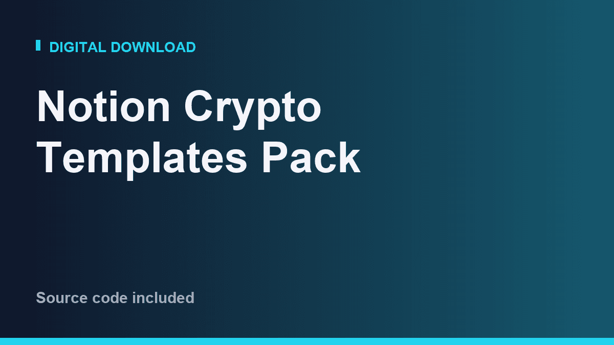 Notion Crypto Templates Pack