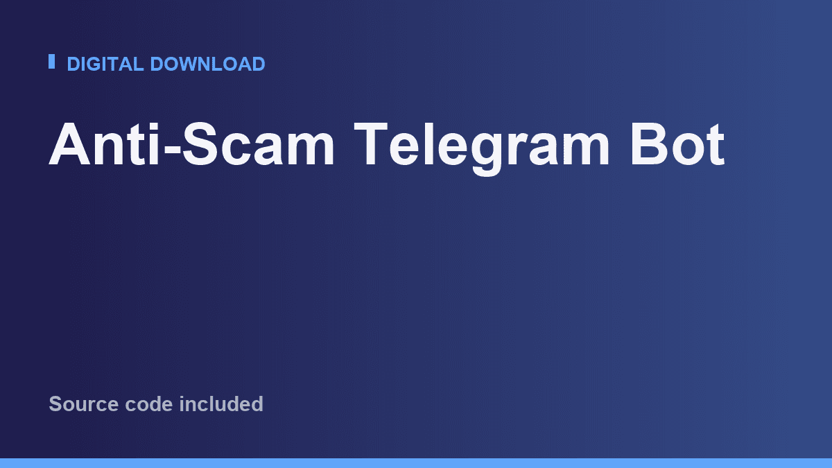 Anti-Scam Telegram Bot
