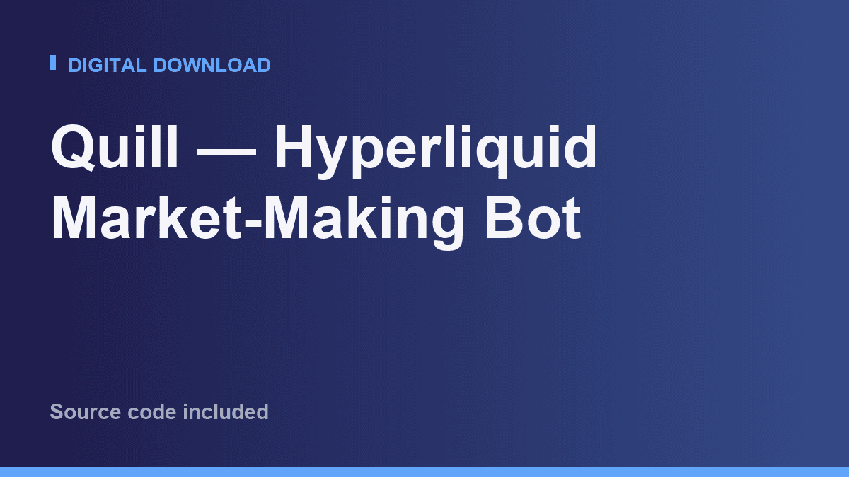 Quill — Hyperliquid Market-Making Bot