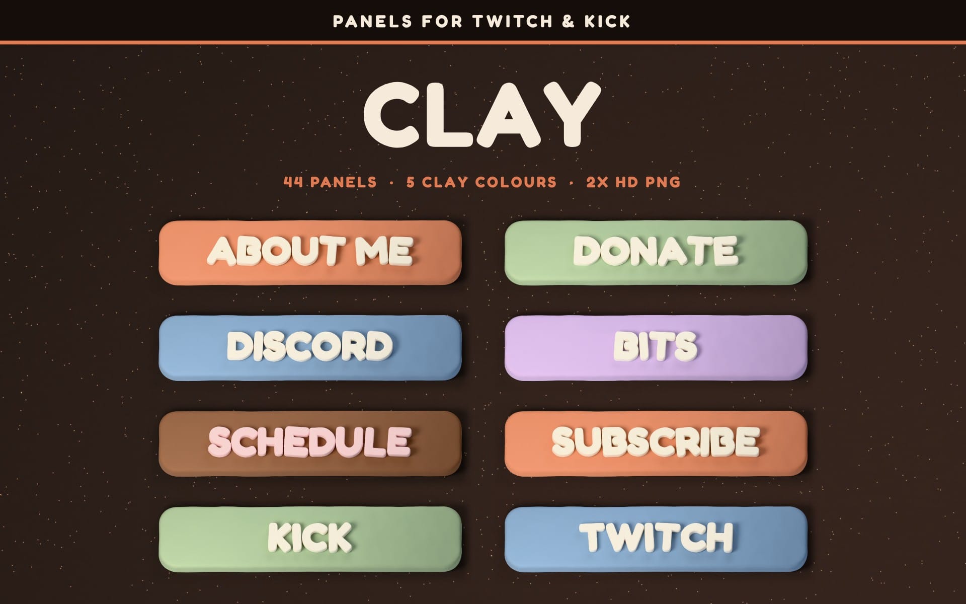 Clay Twitch Panels
