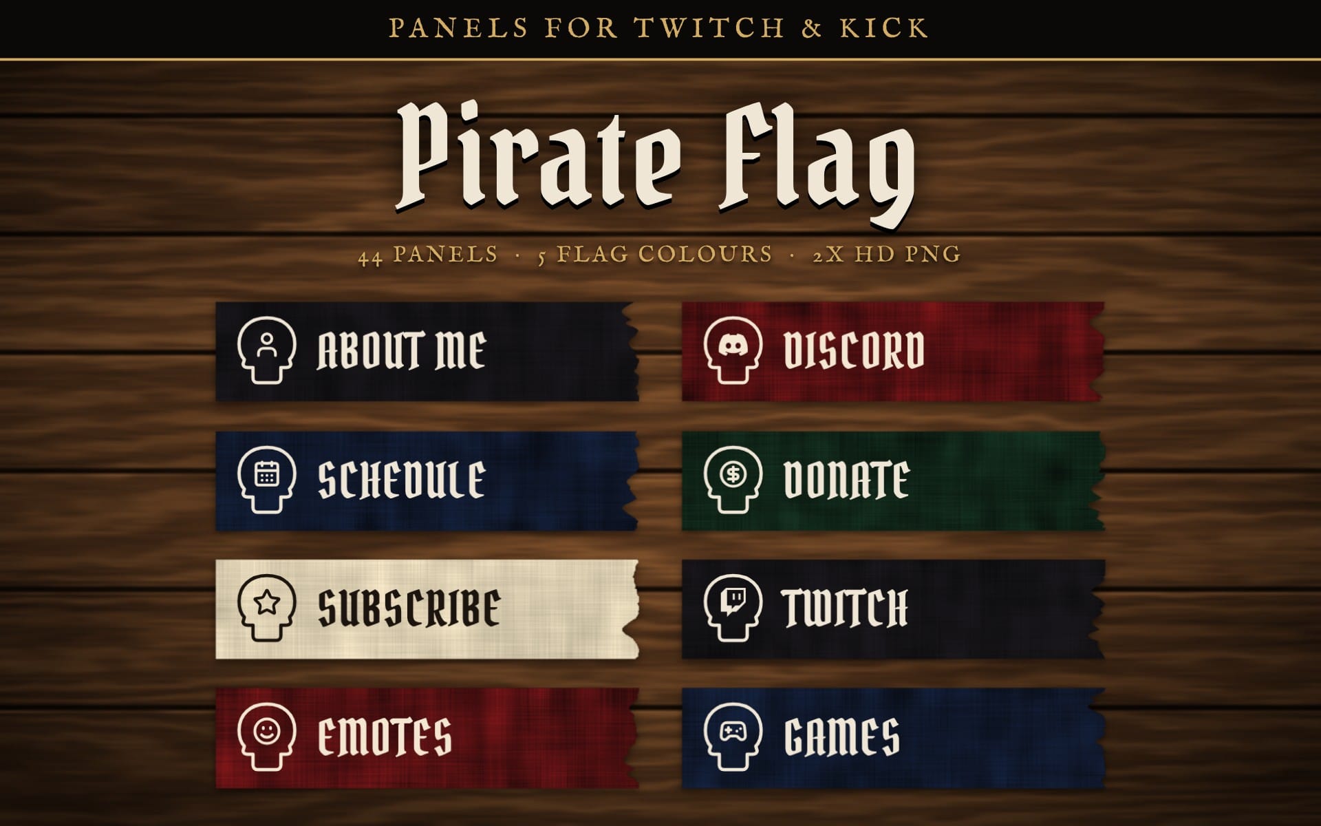 Pirate Flag Twitch Panels