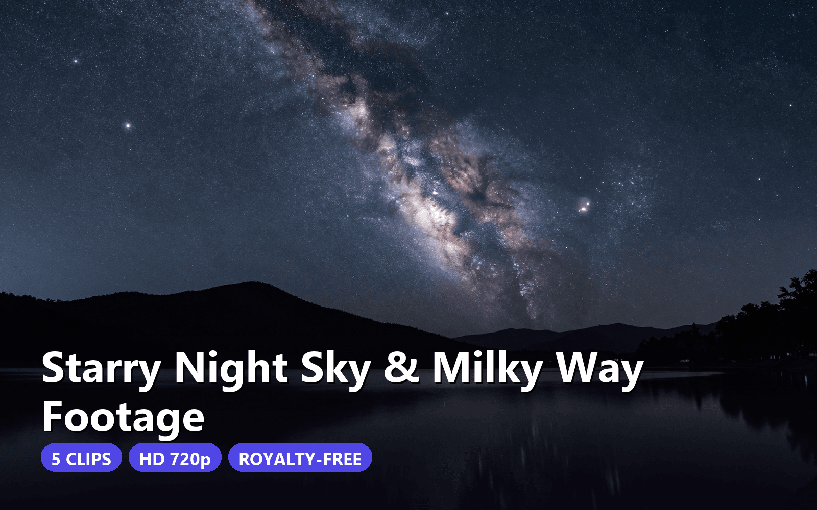 Starry Night Sky & Milky Way Footage